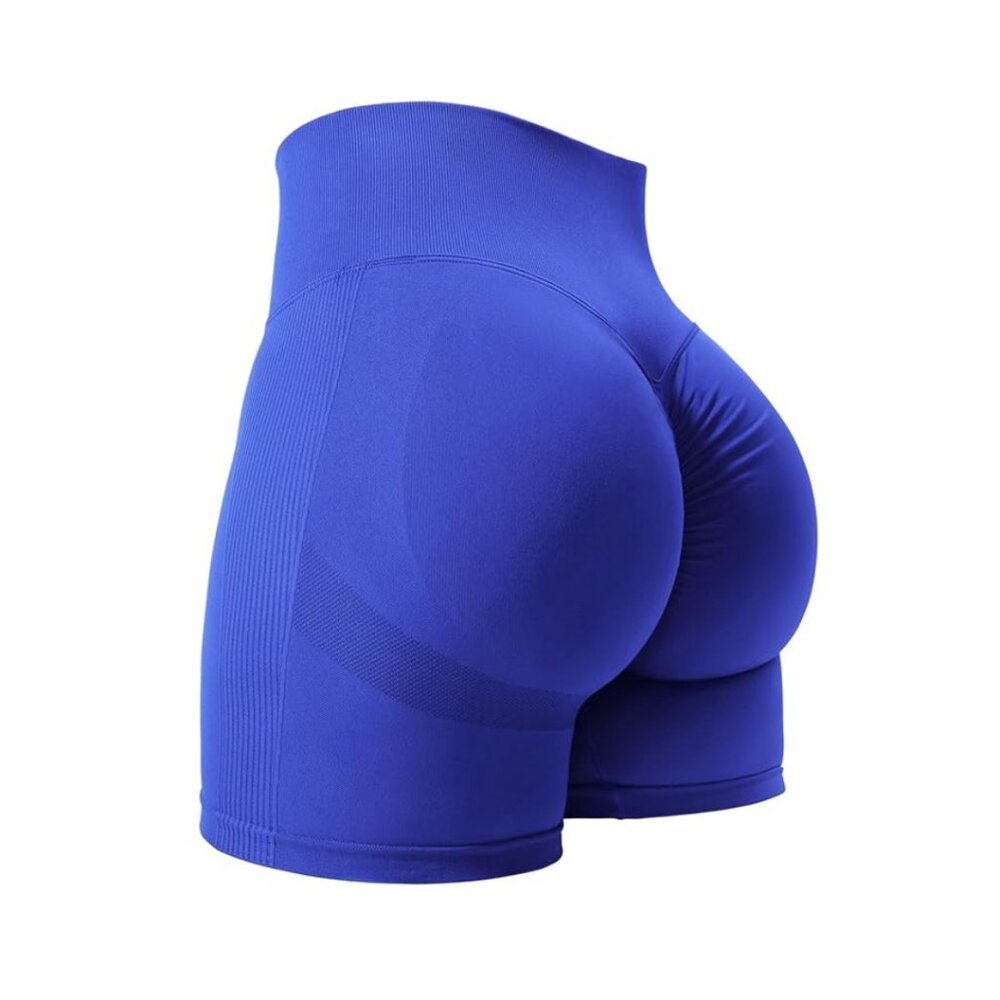 NWT Navy Seamless Booty Scrunch Shorts Yoga Gym Pilates Workout Set